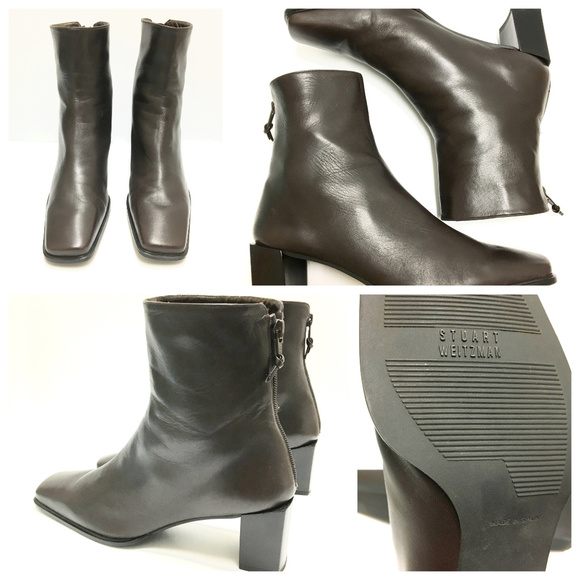 stuart weitzman square toe boots